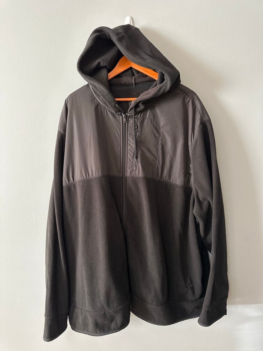 Athletech Men’s 4XL Black Full Zip Fleece Hoodie Jacket Athletic Outdoor